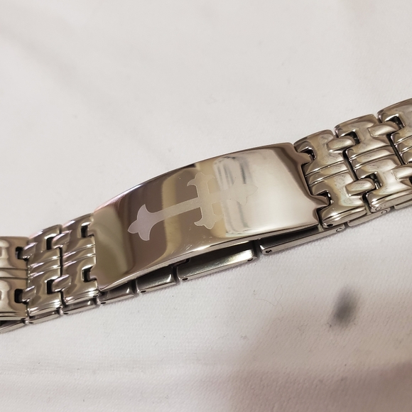 Stainless Steel Cross Bracelet - Picture 6 of 10